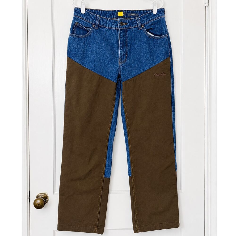 Cabela’s Classic Fit Upland Hunting Jeans 32x32 Brown Reinforced Brush Pants